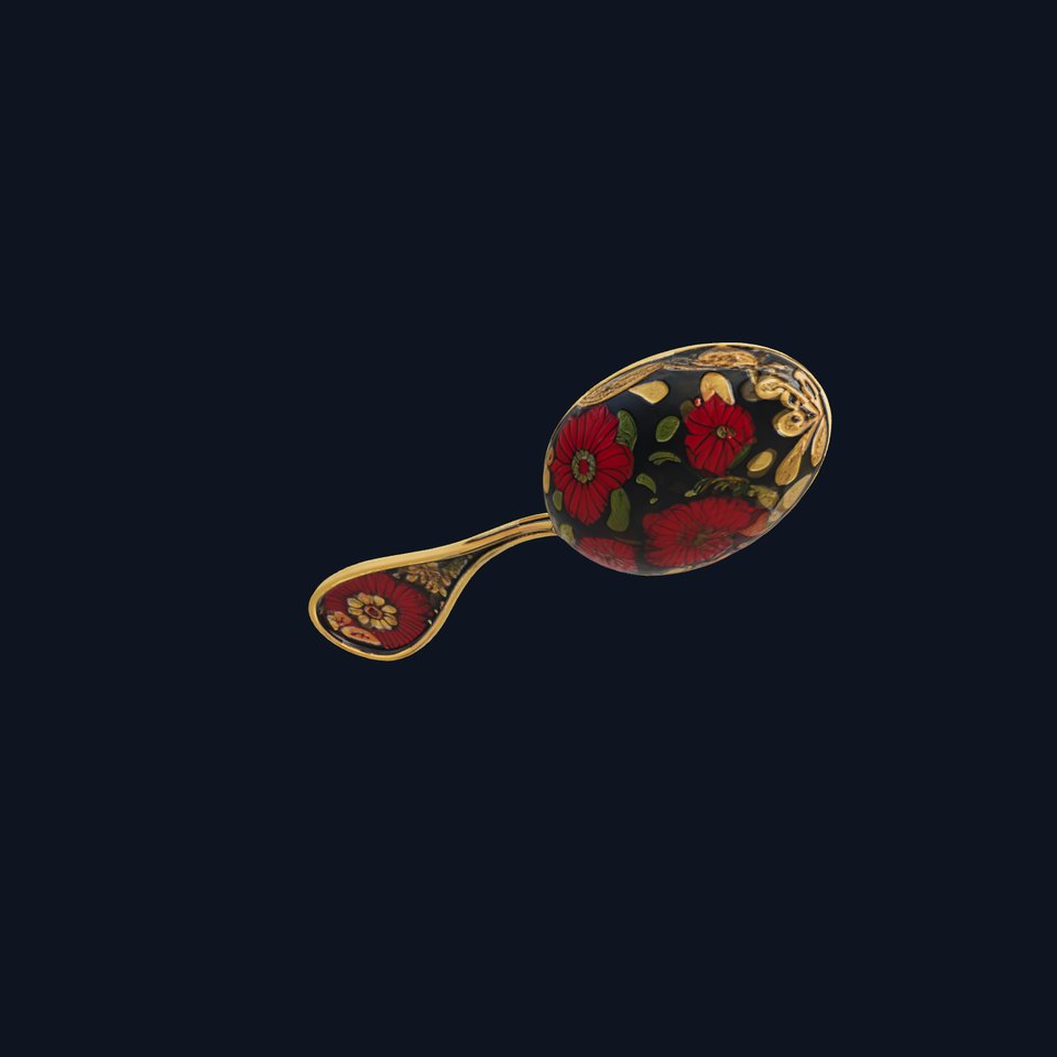 Decorative Floral Spoon D Model Pack